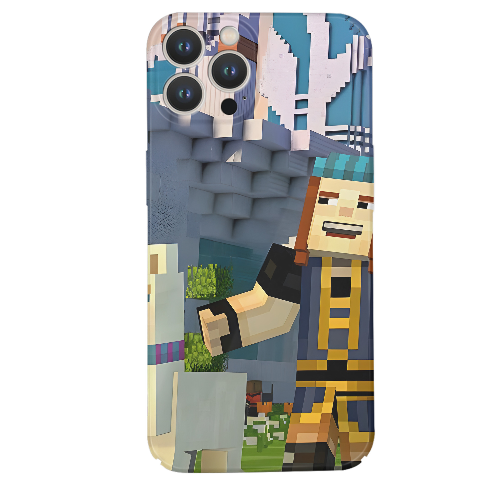 （画像用） マインクラフト ブロックの世界 Minecraft MC Block world 【iPhone 14シリーズ対応】ハードケース